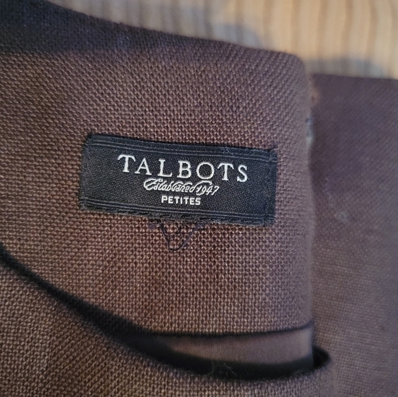 EUC Talbots Petites Chocolate Brown Sheath Dress Size 4/6P - Picture 5 of 11